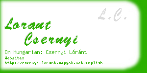 lorant csernyi business card