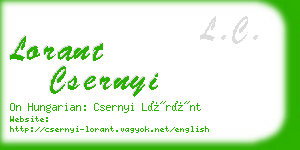 lorant csernyi business card